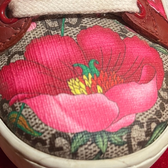 GUCCI ACE CANVAS LEATHER SNEAKERS - Picture 6 of 12